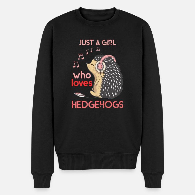 Hérisson fille - Pull Premium bio Homme - noir