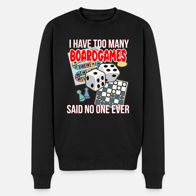 Brettspiel Lustiger Spruch Gesellschaftsspiel - Männer Premium Bio Pullover - Schwarz