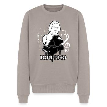 Frederic Chopin - Men's Premium Organic Jumper - taupe - Front - Nico (187cm)