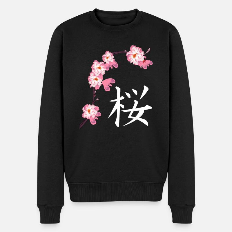Sakura Fest Cherry Blossoms Cherry Blossoms japonais - Pull Premium bio Homme - noir