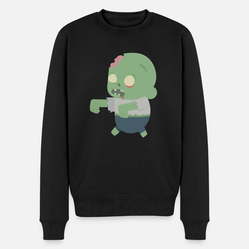 Zombie - Männer Premium Bio Pullover - Schwarz