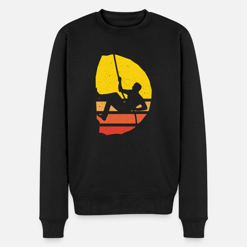 Kletterer Klettern Bouldern - Männer Premium Bio Pullover - Schwarz
