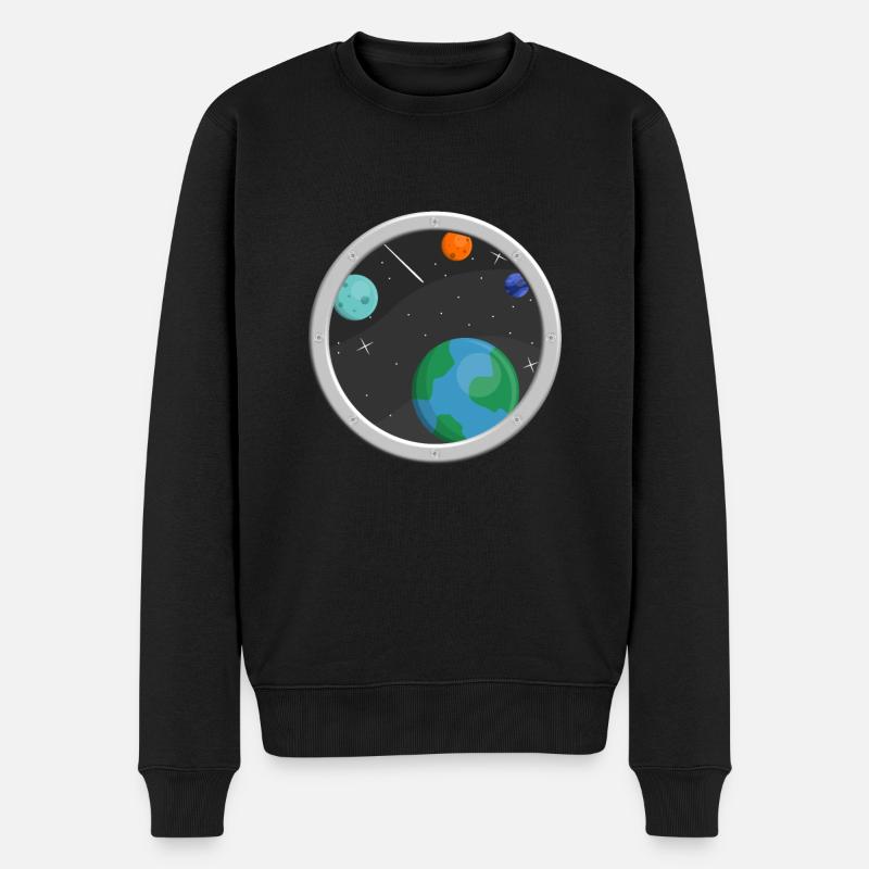Fenêtre dans l'espace - Pull Premium bio Homme - noir