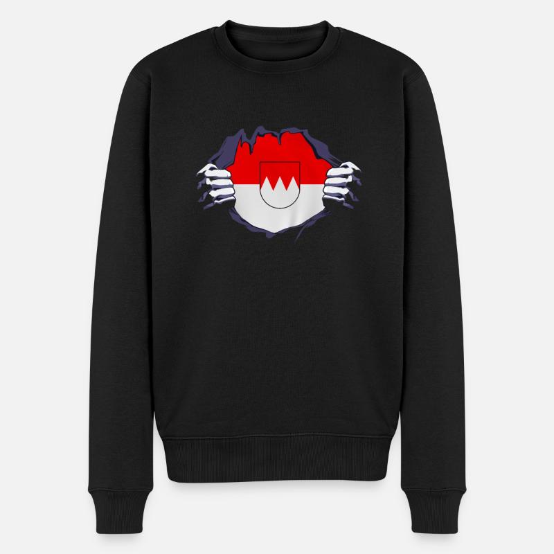 Franken Wappen fränkisch - Männer Premium Bio Pullover - Schwarz