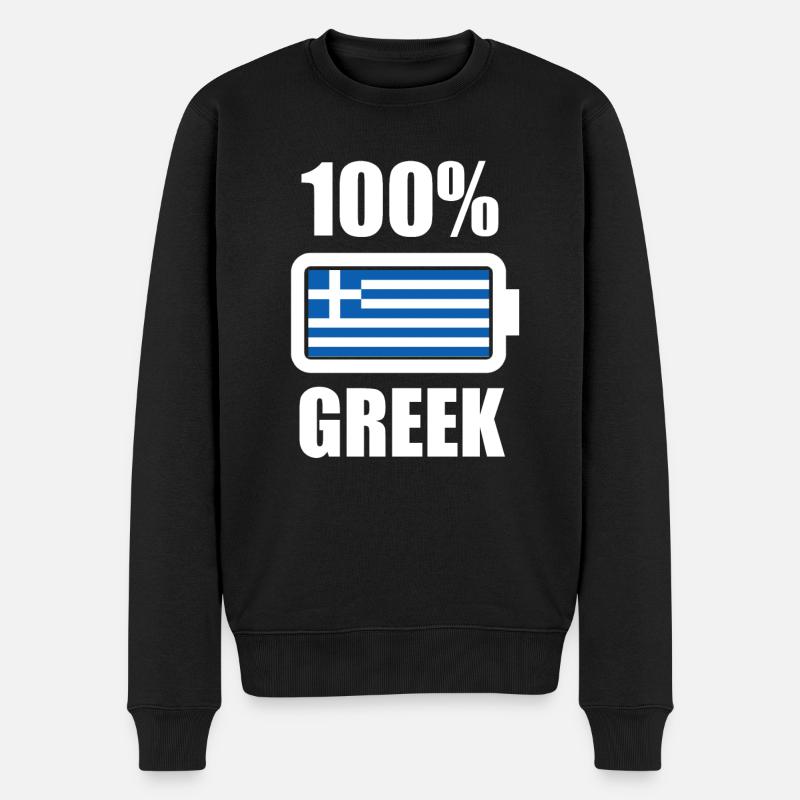 Grèce grec grec cadeau - Pull Premium bio Homme - noir