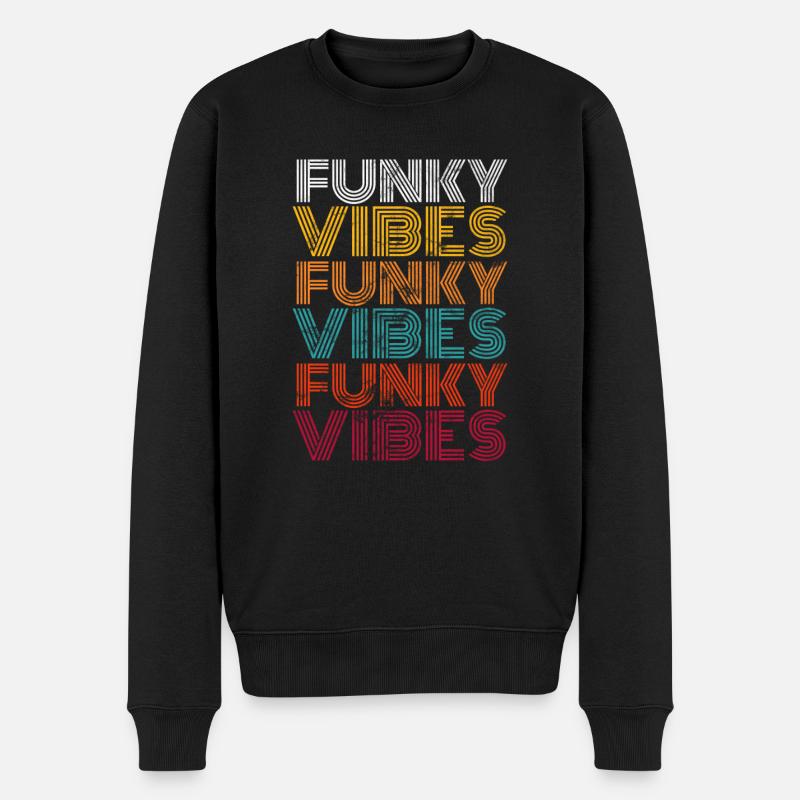 Funky Vibes - Männer Premium Bio Pullover - Schwarz