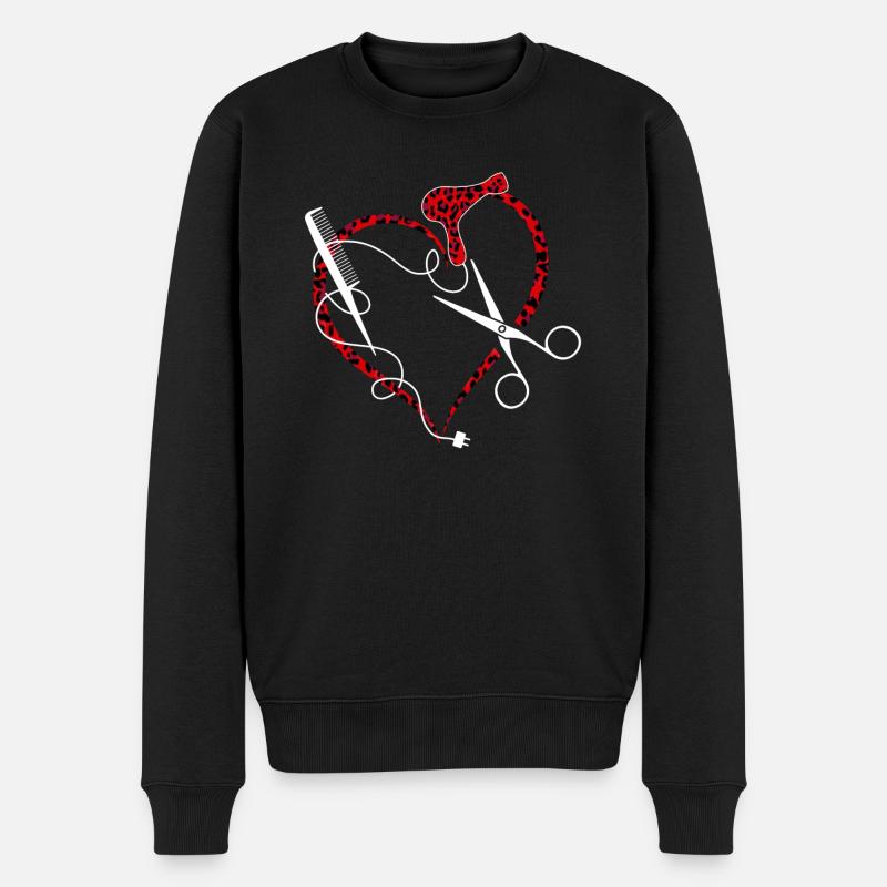 Friseurin Meister Gesellin - Männer Premium Bio Pullover - Schwarz