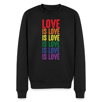 Love Is Love Is Love Is Love LGBTQ Pride - Pull Premium bio Homme - noir - Devant - Nico (187cm)
