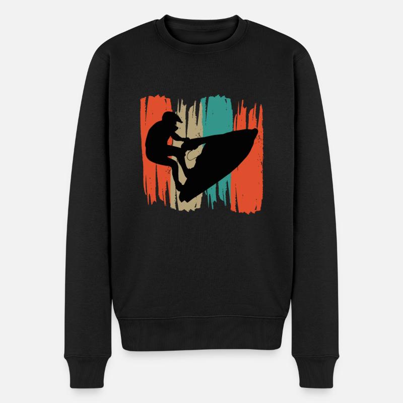 Jetski - Männer Premium Bio Pullover - Schwarz