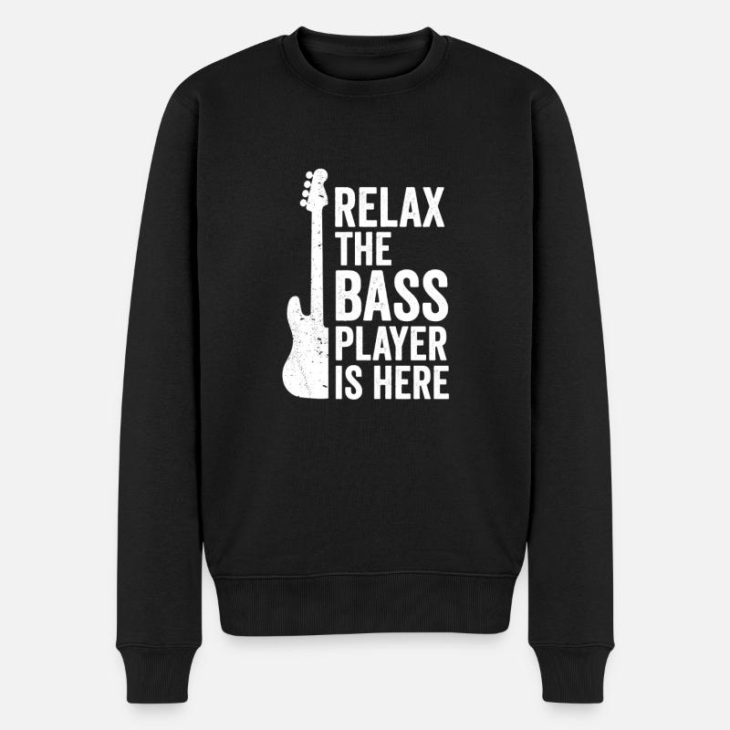 Bassist Geschenkidee - Männer Premium Bio Pullover - Schwarz