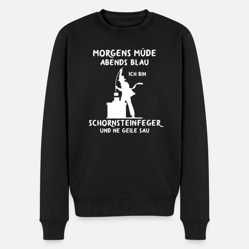 Schornsteinfeger Kaminkehrer Geschenk Essenkehrer - Männer Premium Bio Pullover - Schwarz