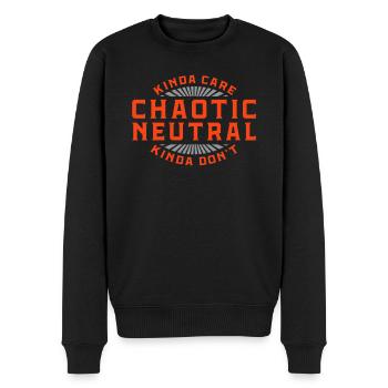 Chaotic neutral - nerdy and geeky gift - Men's Premium Organic Jumper - black - Front - Nico (187cm)