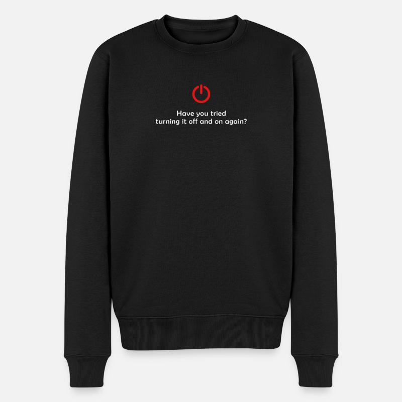 IT Techniker Computer Technik Lustig - Männer Premium Bio Pullover - Schwarz