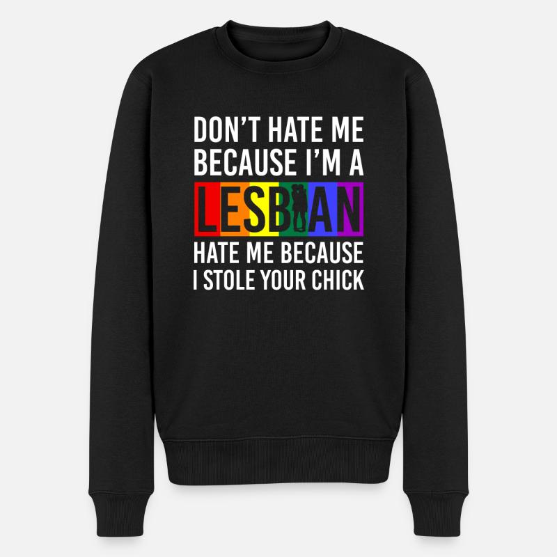 Lesbian & Lesbow Clothing - Männer Premium Bio Pullover - Schwarz
