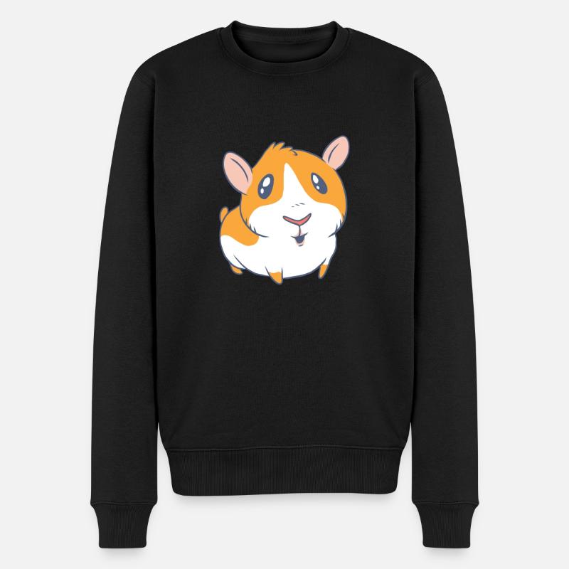 Meerschweinchen - Männer Premium Bio Pullover - Schwarz