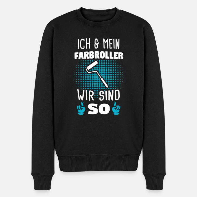 Maler Lackierer Malermeister Geschenk - Männer Premium Bio Pullover - Schwarz