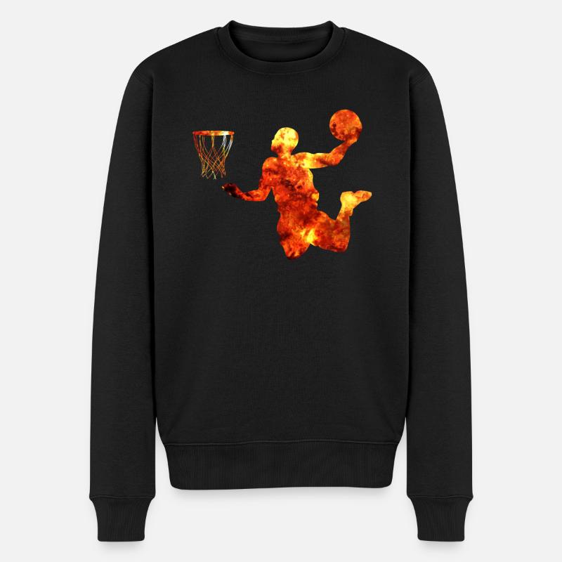 Joueur de basket-ball - Pull Premium bio Homme - noir
