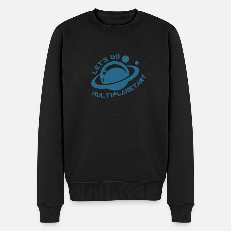 Allons multiplanétaire - Pull Premium bio Homme - noir