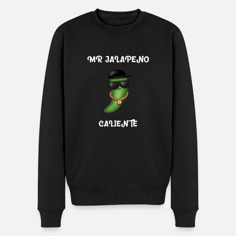 Jalapeno Pepperoni chili chilischote Geschenk - Männer Premium Bio Pullover - Schwarz