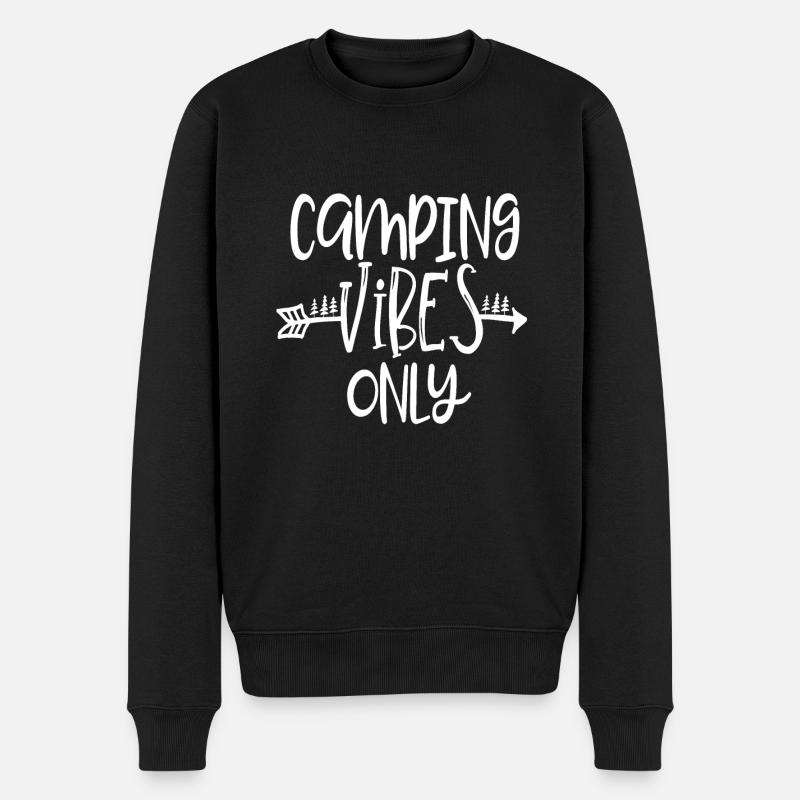 Camping - Männer Premium Bio Pullover - Schwarz