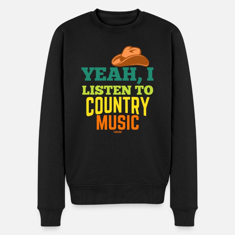 Countrymusik Western America Linedance - Pull Premium bio Homme - noir