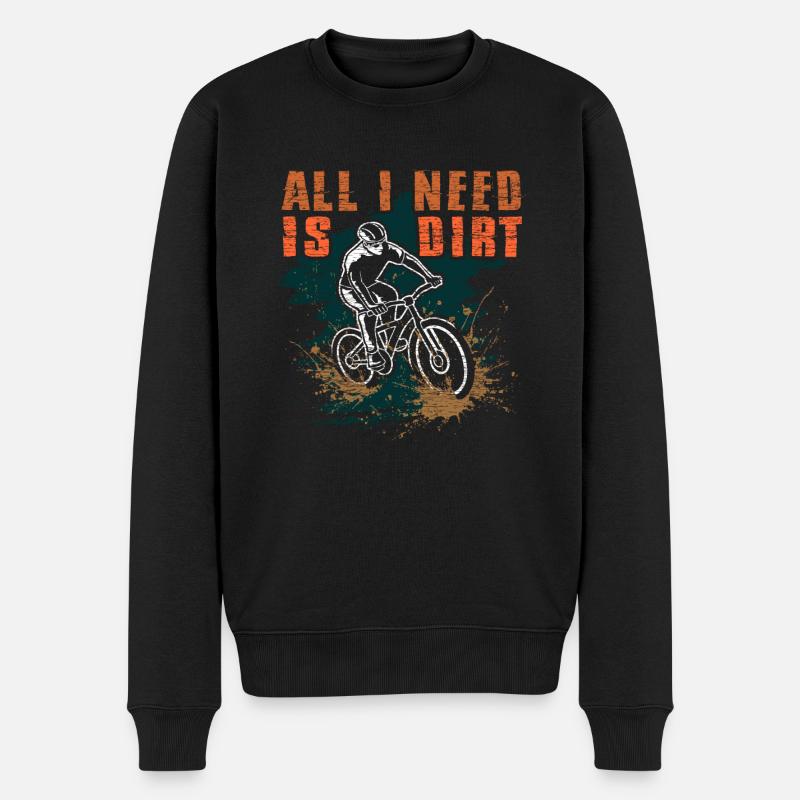 Mountainbiker - Männer Premium Bio Pullover - Schwarz