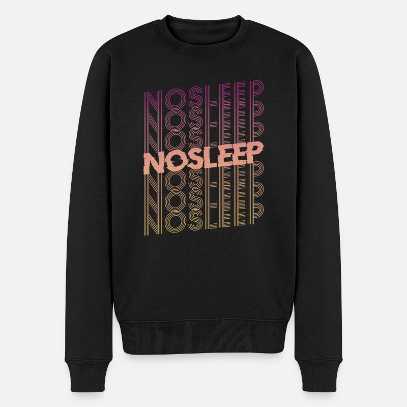 No Sleep Rave Festival EDM Techno Raven Musik Goa - Männer Premium Bio Pullover - Schwarz