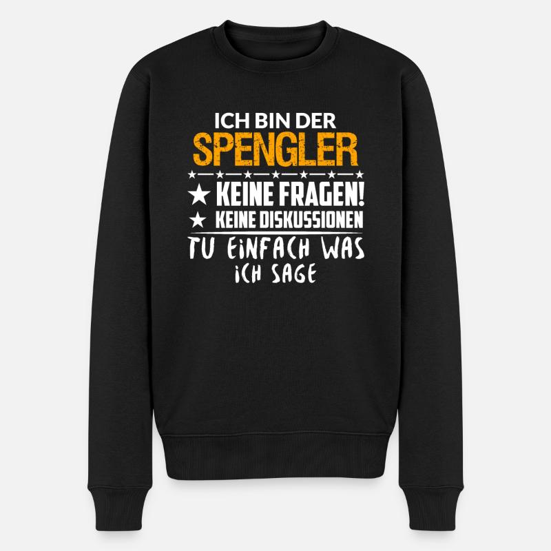 Klempner Spengler Installateur Azubi Geschenkidee - Männer Premium Bio Pullover - Schwarz