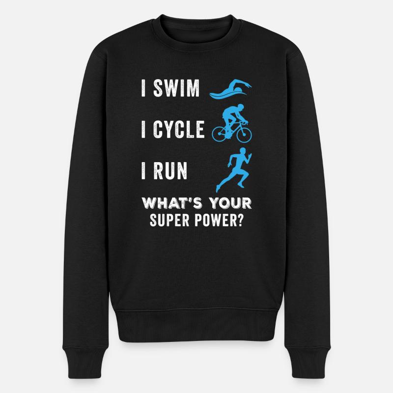 Triathlète - Pull Premium bio Homme - noir