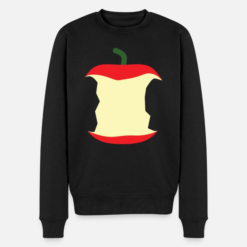 Bitten apple Bitten fruit - Men's Premium Organic Jumper - black