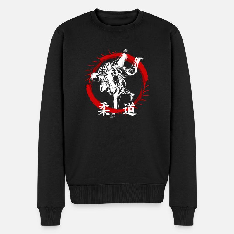 Judo - Männer Premium Bio Pullover - Schwarz