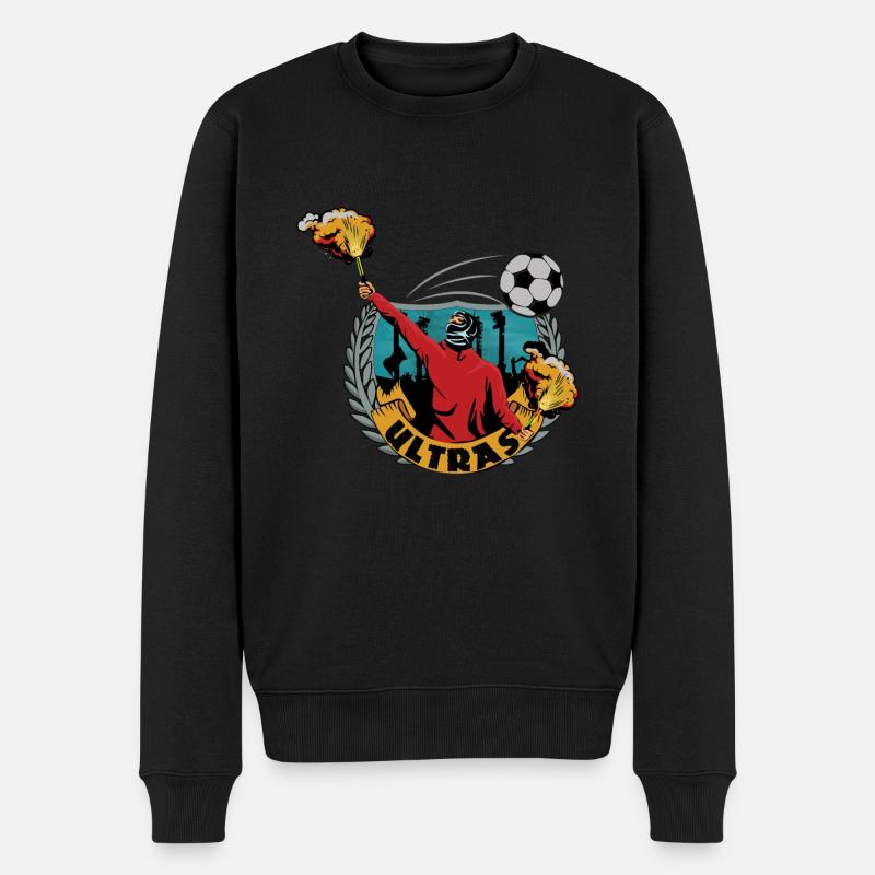 Fußball Ultras - Männer Premium Bio Pullover - Schwarz