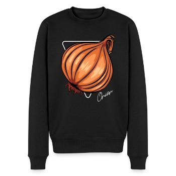 Trendy Onion Cool Vegetable Onions - Men's Premium Organic Jumper - black - Front - Nico (187cm)