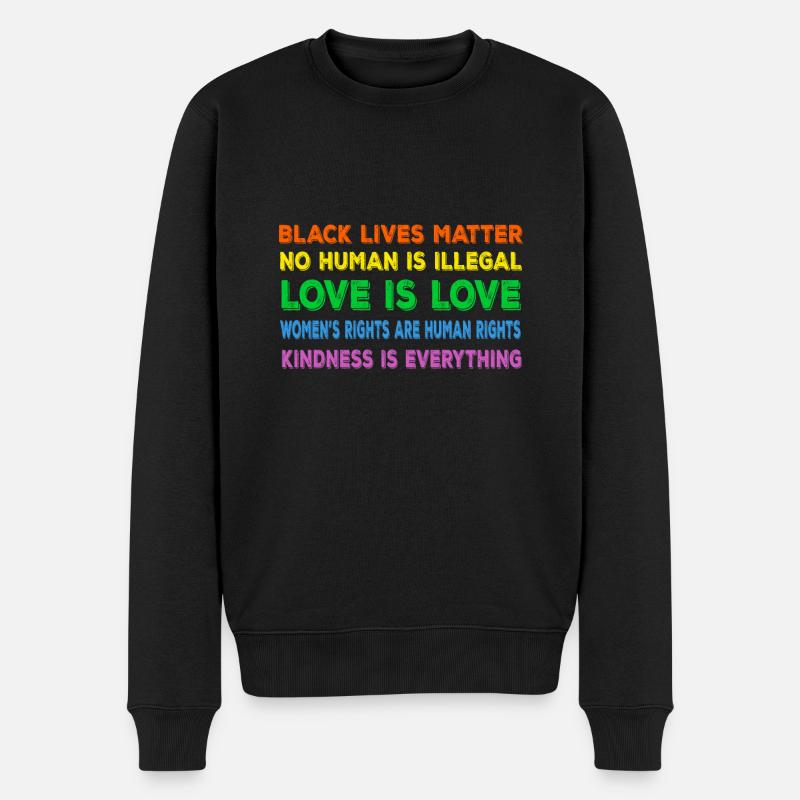 LGBT-Schwulenstolz - Männer Premium Bio Pullover - Schwarz