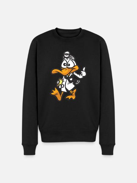 Humour de bande dessinée docteur canards - Pull Premium bio Homme - noir
