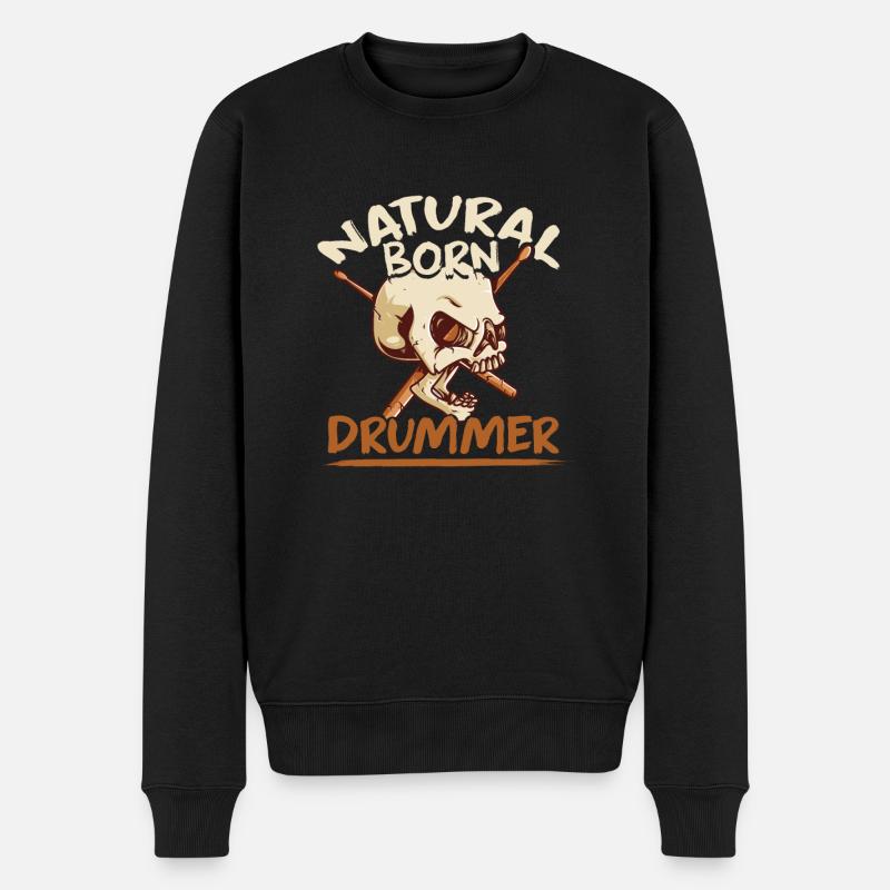Batteur de batterie - Pull Premium bio Homme - noir