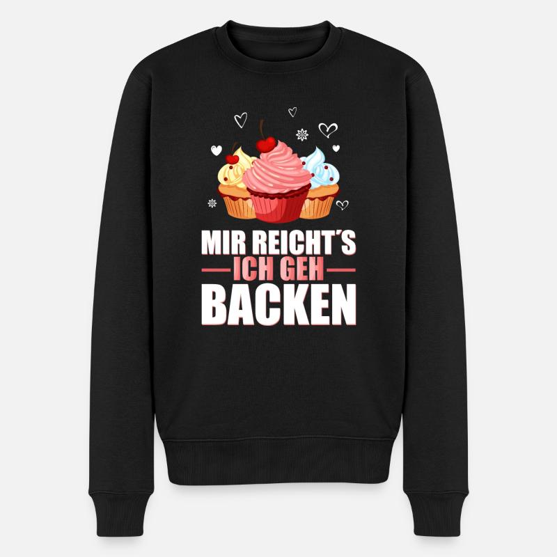 Mir Reicht's Ich Geh Backen Bäcker Bäckerei - Männer Premium Bio Pullover - Schwarz