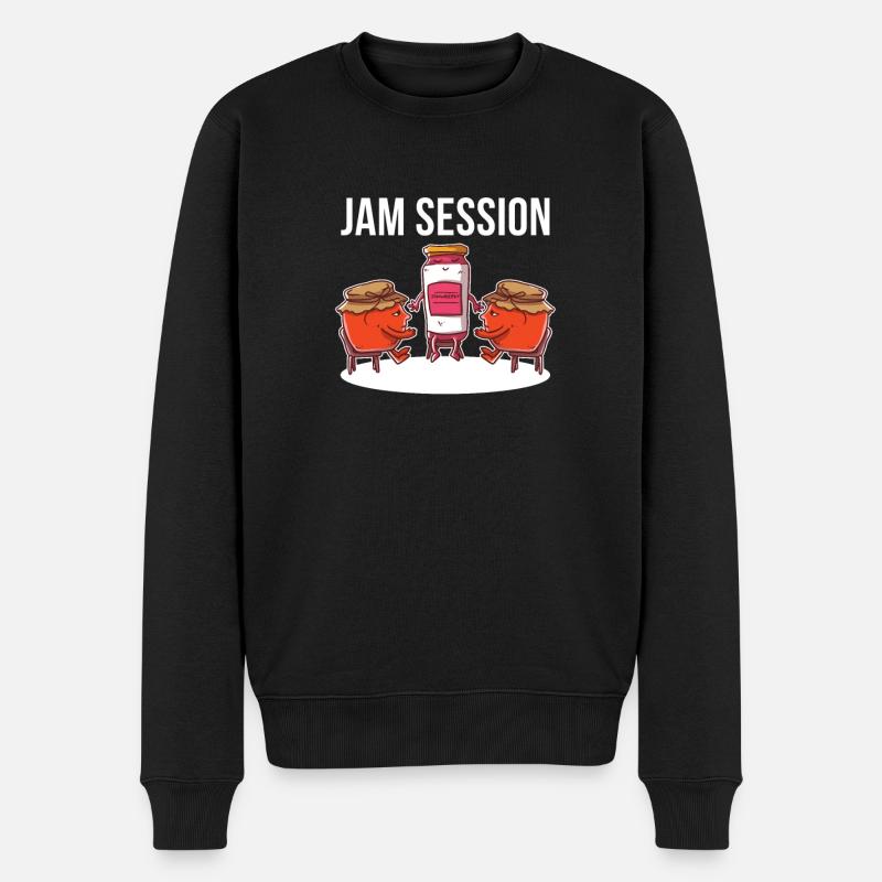 Jam Session – Sweet jam fun for breakfast - Men's Premium Organic Jumper - black