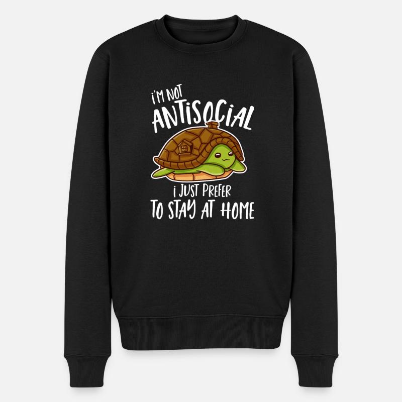 Tortue mignonne maison c’est le plus beau - Pull Premium bio Homme - noir