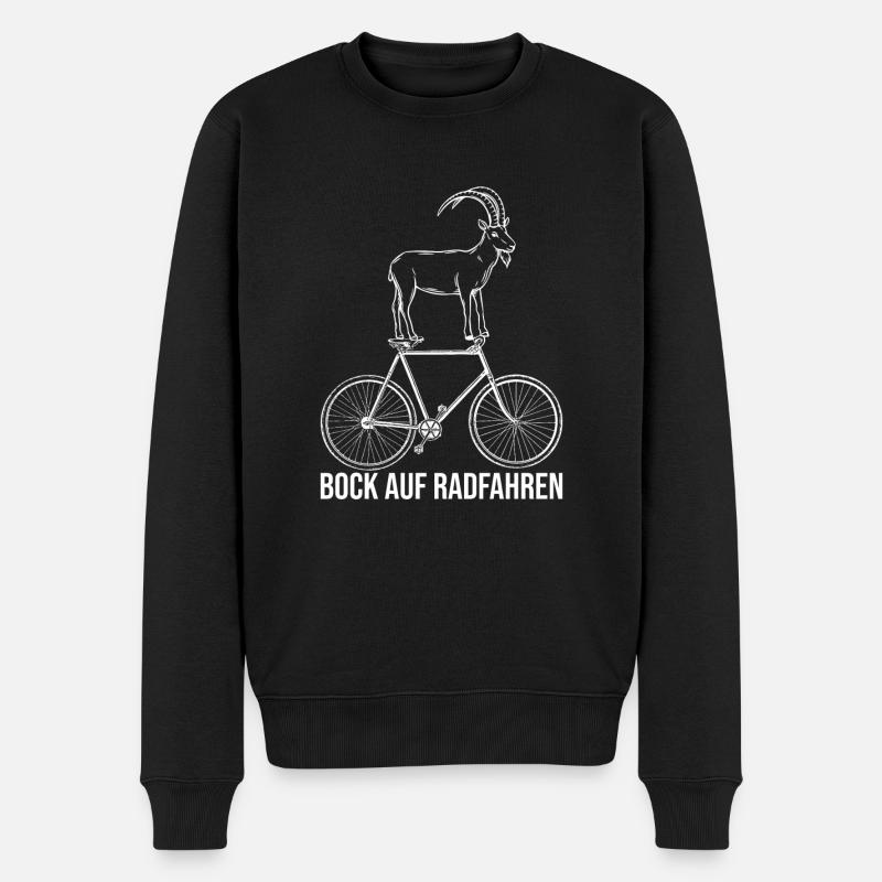 Bock auf Radfahren Fahrrad Rennrad MTB Radfahrer - Männer Premium Bio Pullover - Schwarz