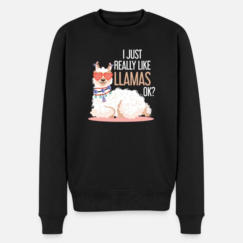 lama - Pull Premium bio Homme - noir