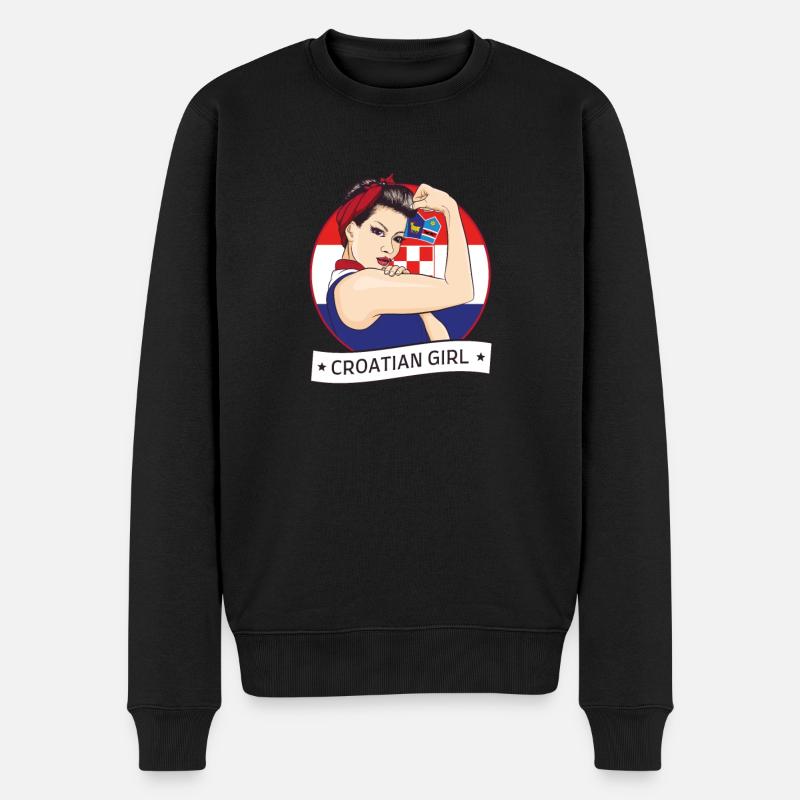 Croatie Croatie drapeau croate drapeau croate - Pull Premium bio Homme - noir