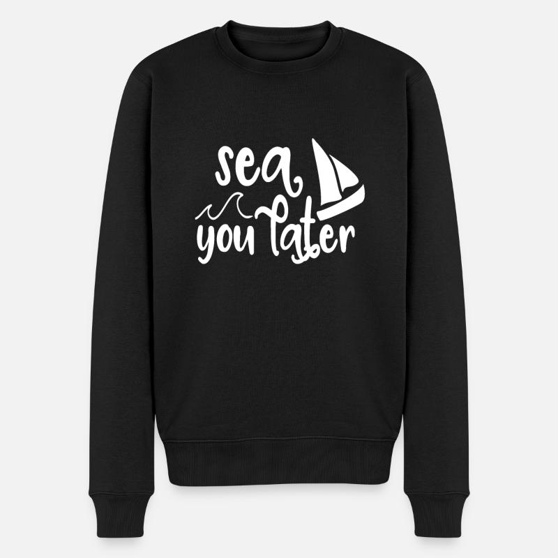 Segeln - Männer Premium Bio Pullover - Schwarz