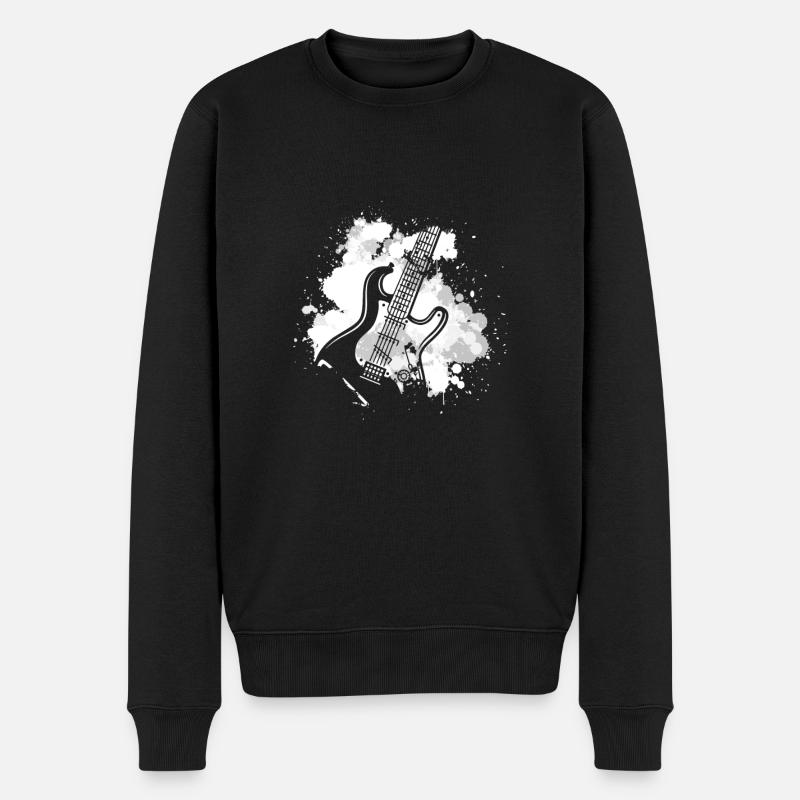Gitarre Gitarrist Geschenk - Männer Premium Bio Pullover - Schwarz