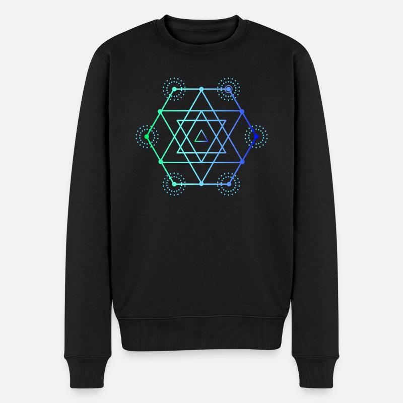 Geometrie Mathe Mathematik - Männer Premium Bio Pullover - Schwarz