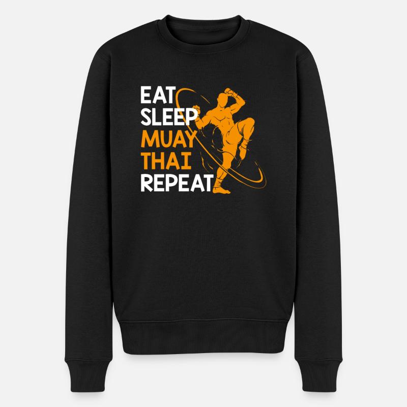 Muay Thai - Männer Premium Bio Pullover - Schwarz