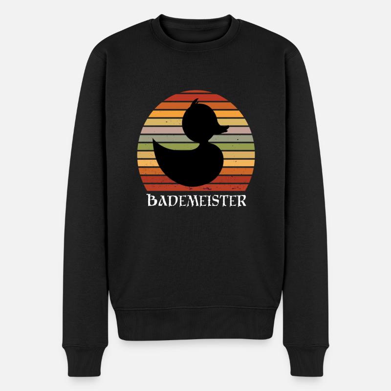 Maître-nageur Caoutchouc Quitschent Cadeau - Pull Premium bio Homme - noir