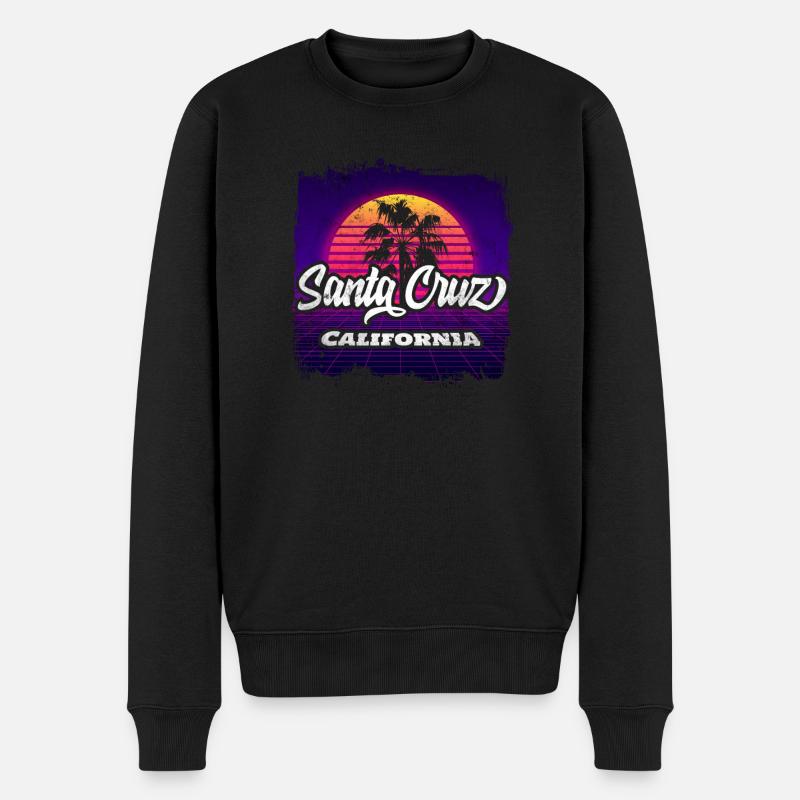 Santa Cruz California - Männer Premium Bio Pullover - Schwarz