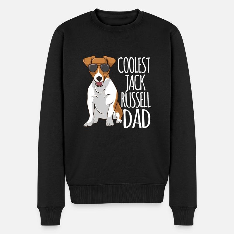 Coolster Jack Russel Vater Jack Russell Terrier - Männer Premium Bio Pullover - Schwarz