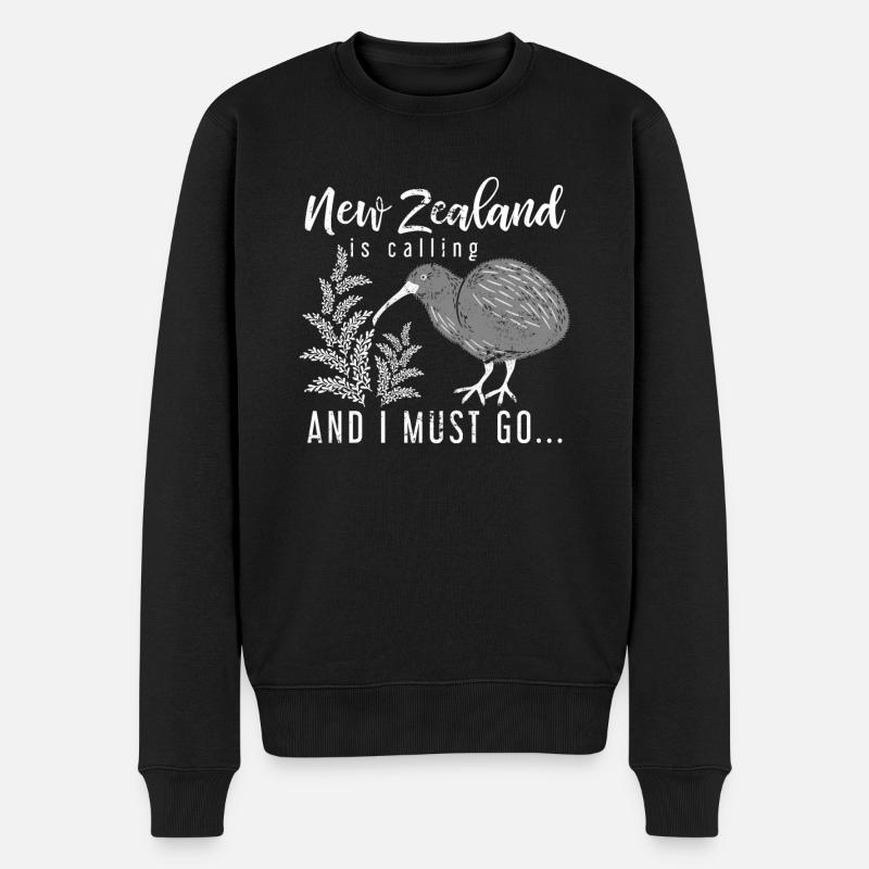 Kiwi de Nouvelle-Zélande - Pull Premium bio Homme - noir